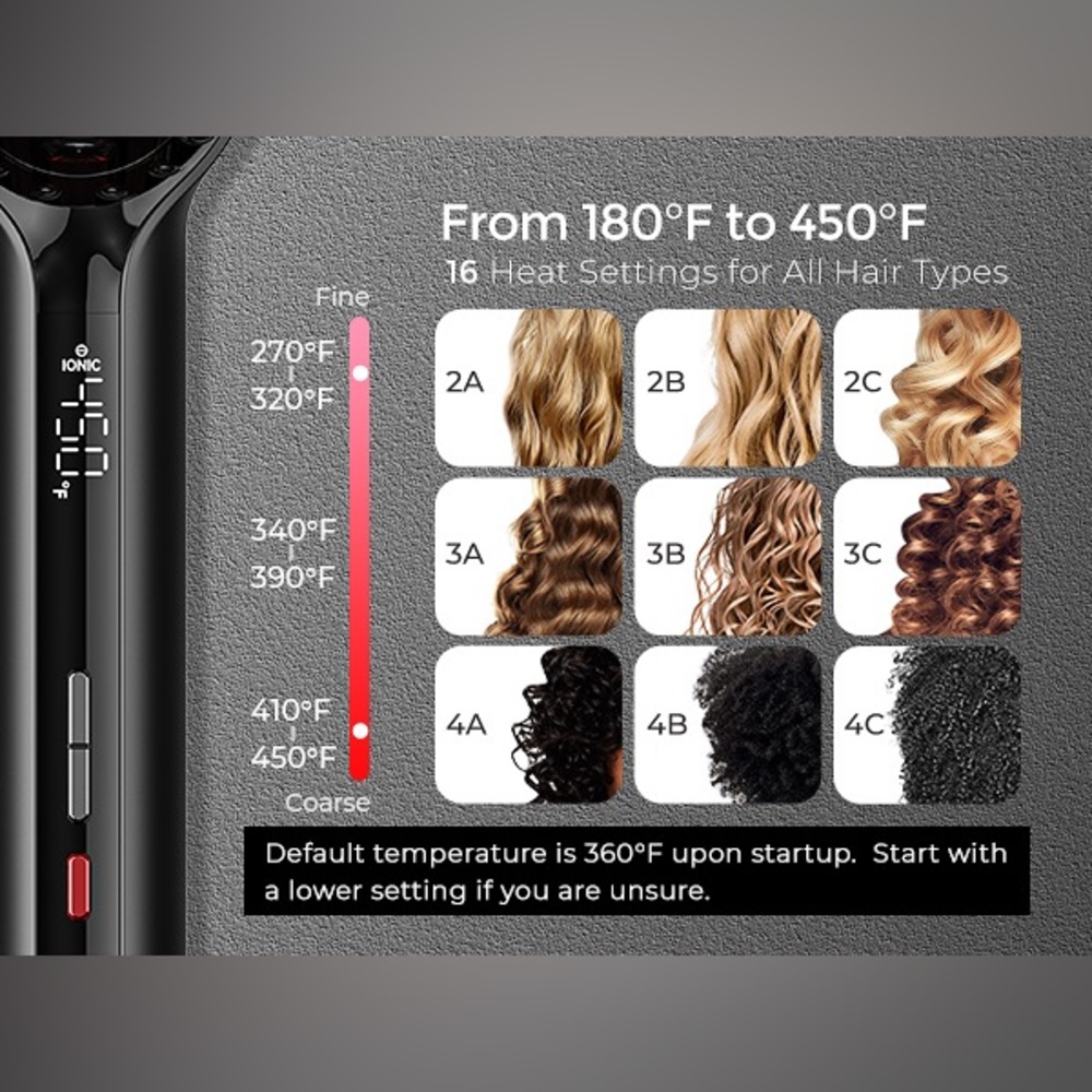 NIB! TYMO Hair Straightening Brush in Black and Red - Picture 11 of 16